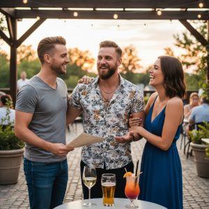 Bi Sexual Man on Date with man and woman